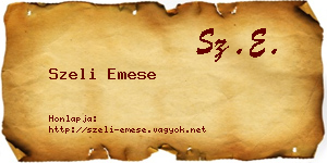 Szeli Emese névjegykártya
